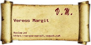 Veress Margit névjegykártya